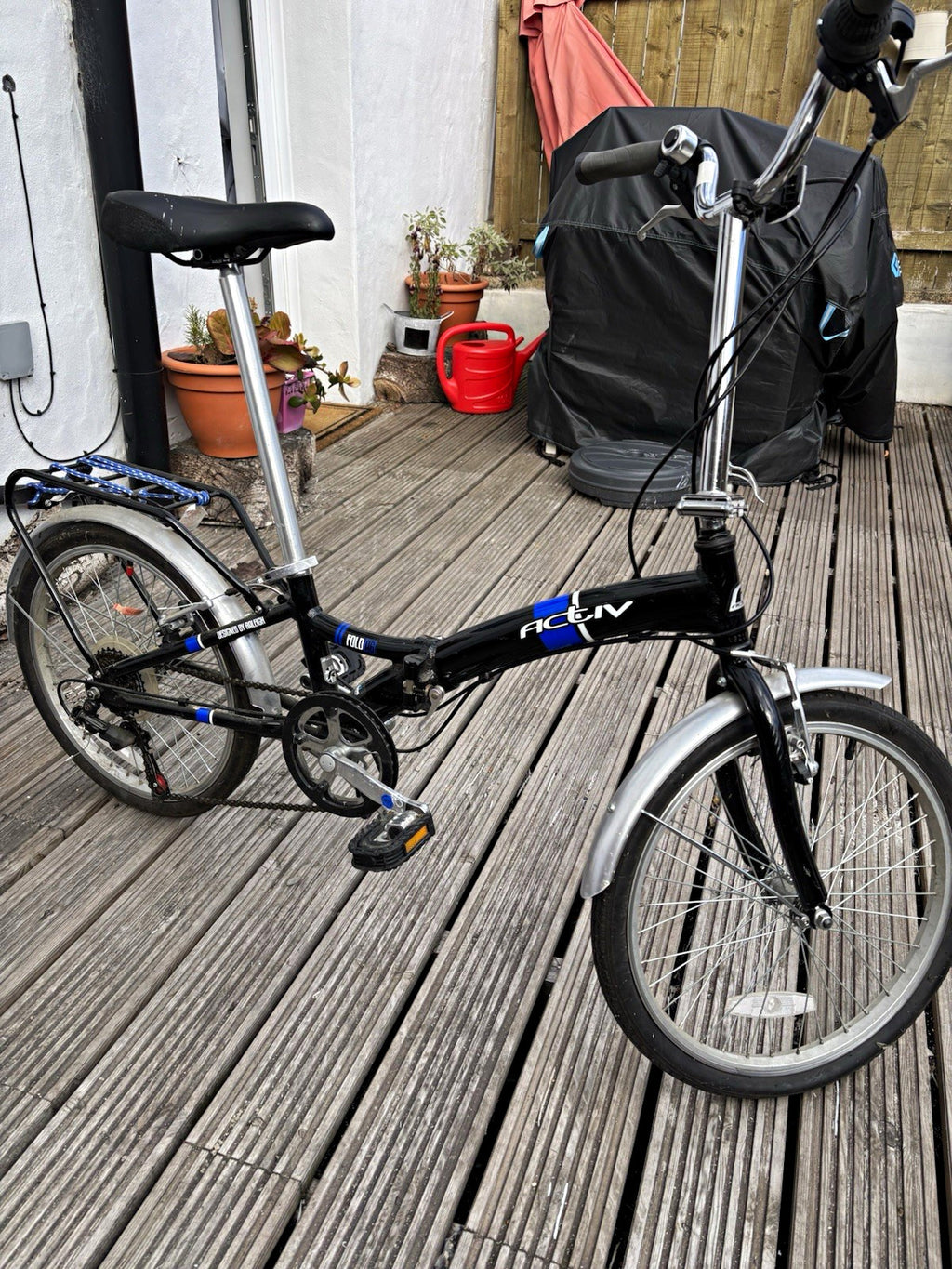 Raleigh Activ Fold 20in Folding Bike Derailleur V-Brake Mudguards Rear Carrier