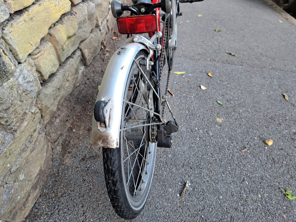 Brompton Folding Bike with 5-speed Hub Gear,  Red & Black