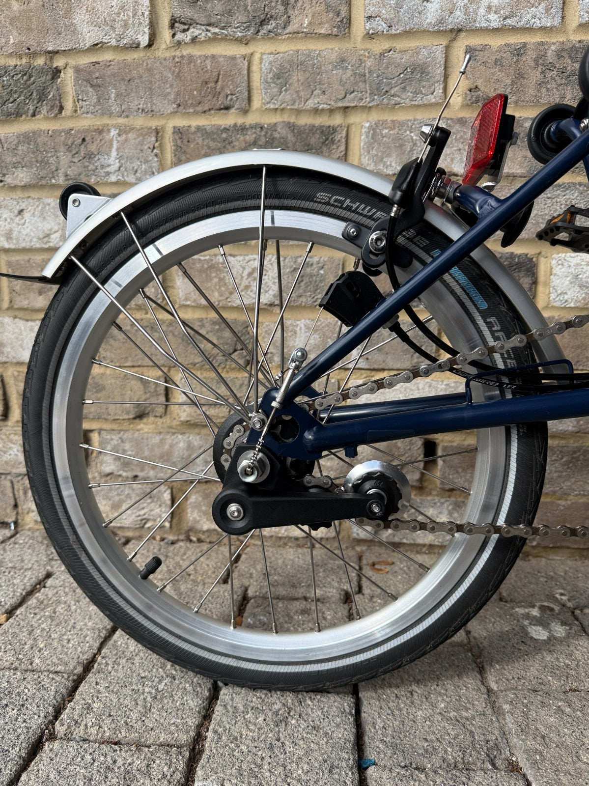 Brompton Tempest Blue 3 Speed Mid C Line M3L - Great Condition - World Shipping