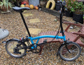 Brompton C Line Black Edition - 6 speed  folding Bike - Sky Blue - VGC!