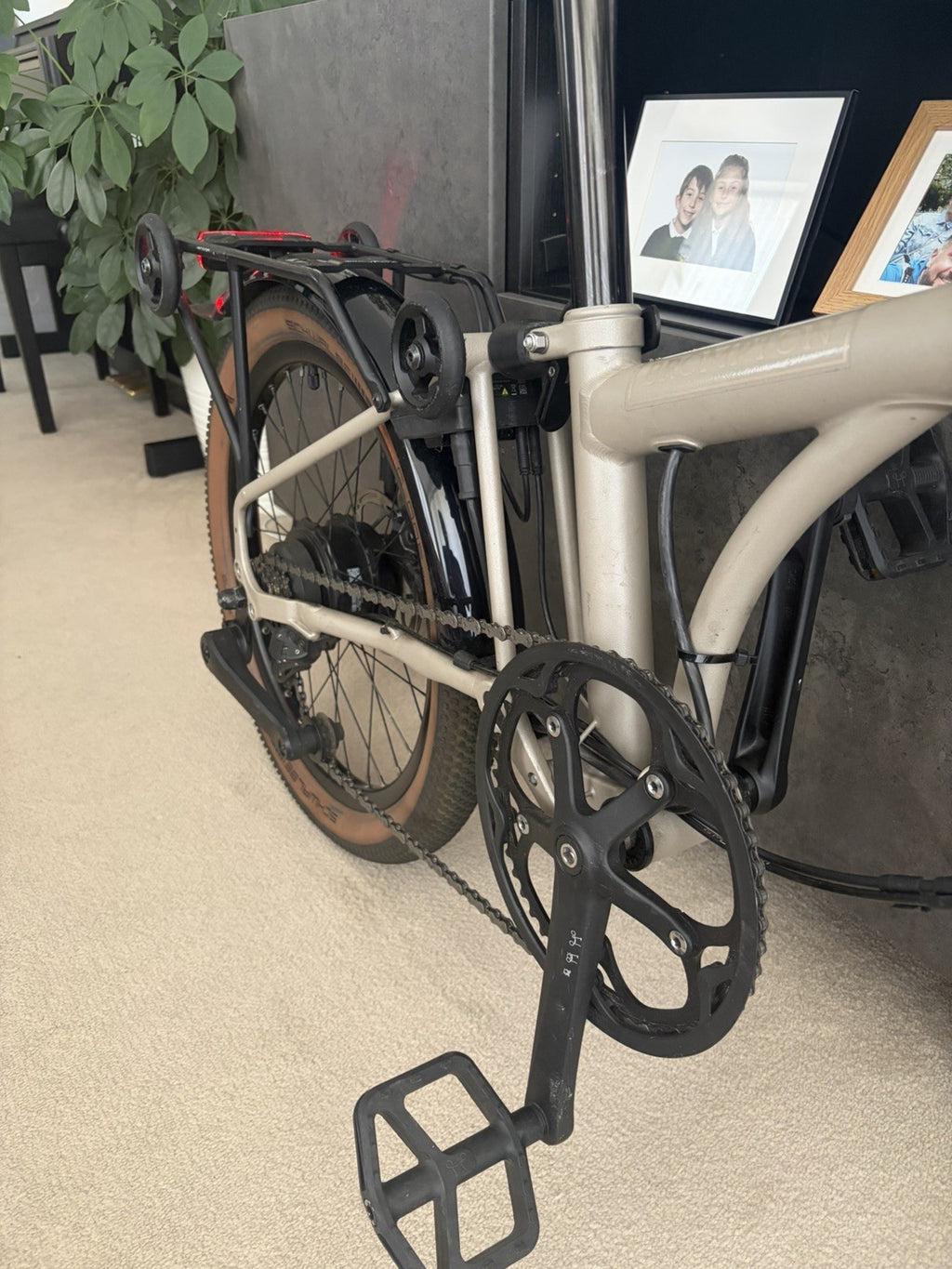 Brompton G Line 4 Speed Traildust White Folding Bike Excellent Condition
