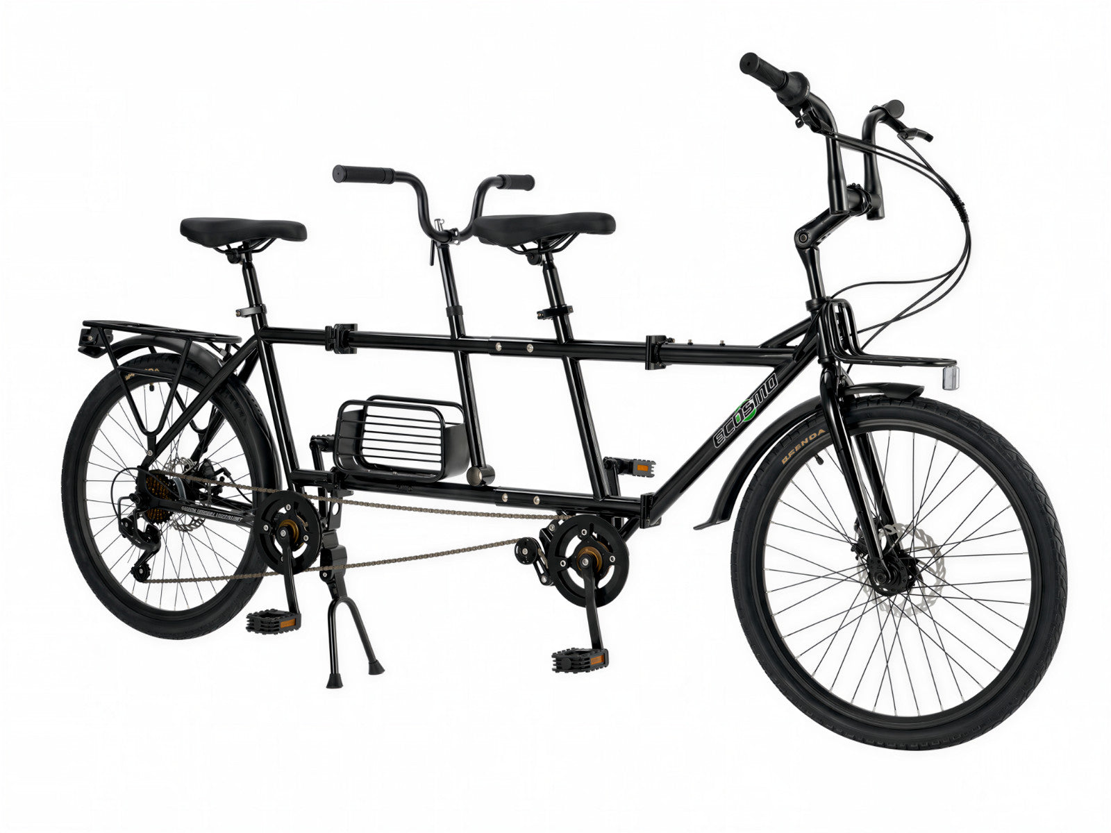 Ecosmo 24" Wheel New 3-Way Folding Steel Tandem Bicycle Bike 7 Speeds - 24TF03