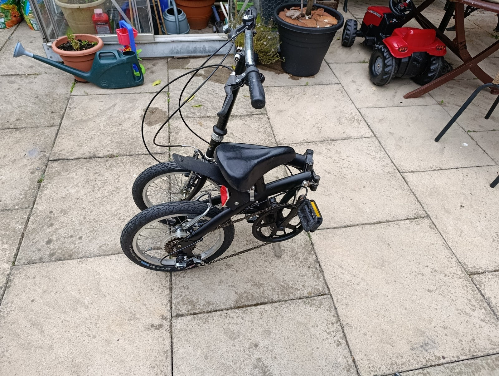 2 Folding Bikes, 5 speed. 16 inch wheels. Used.
