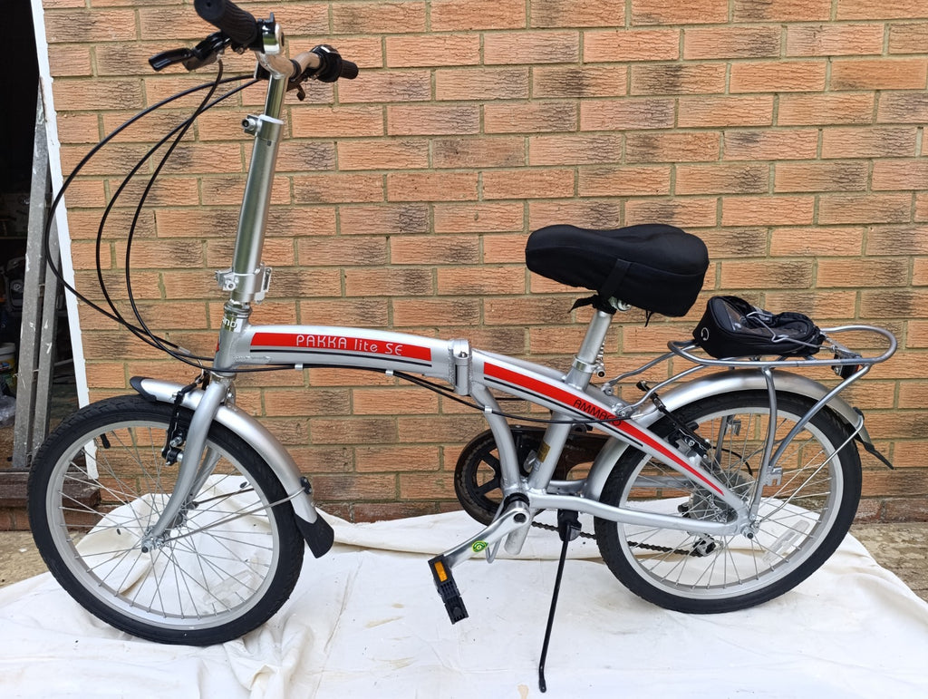 Ammaco Pakka Lite 20 Inch Wheel 6 Speed Alloy Folding Bike Silver