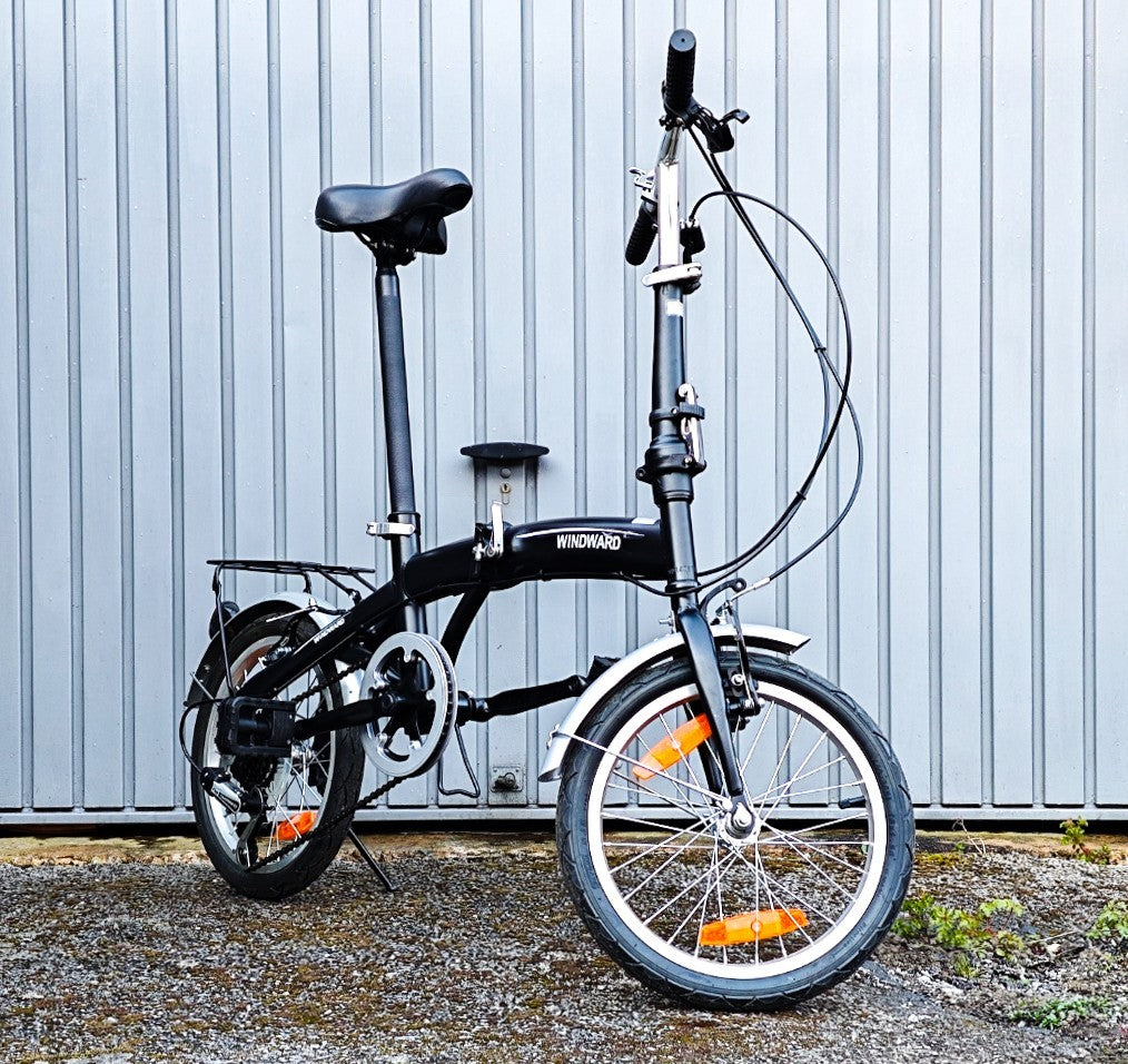 Windward Folding Bike   6 Shimano  Gears  16' Wheels' Bicycle  Fold Up v-Brakes