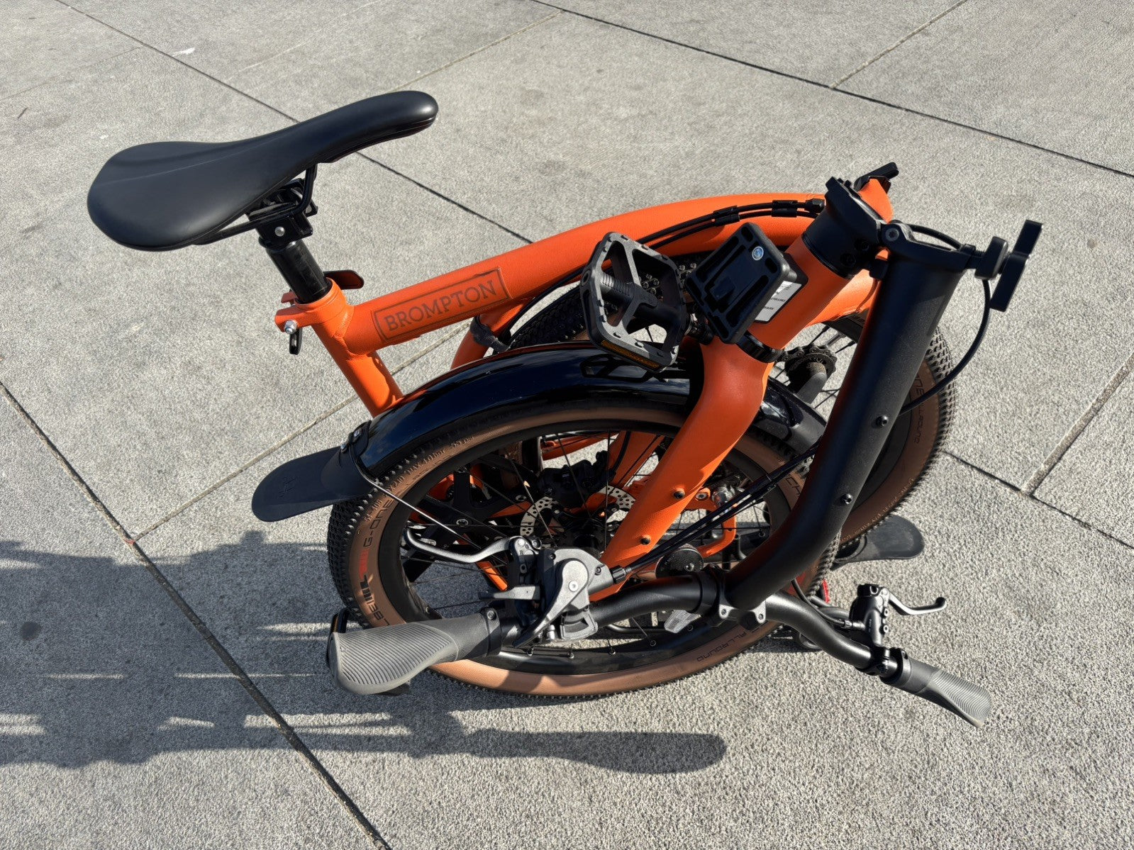 Brompton G Line 8-Speed Orange w/ mudguards and rack
