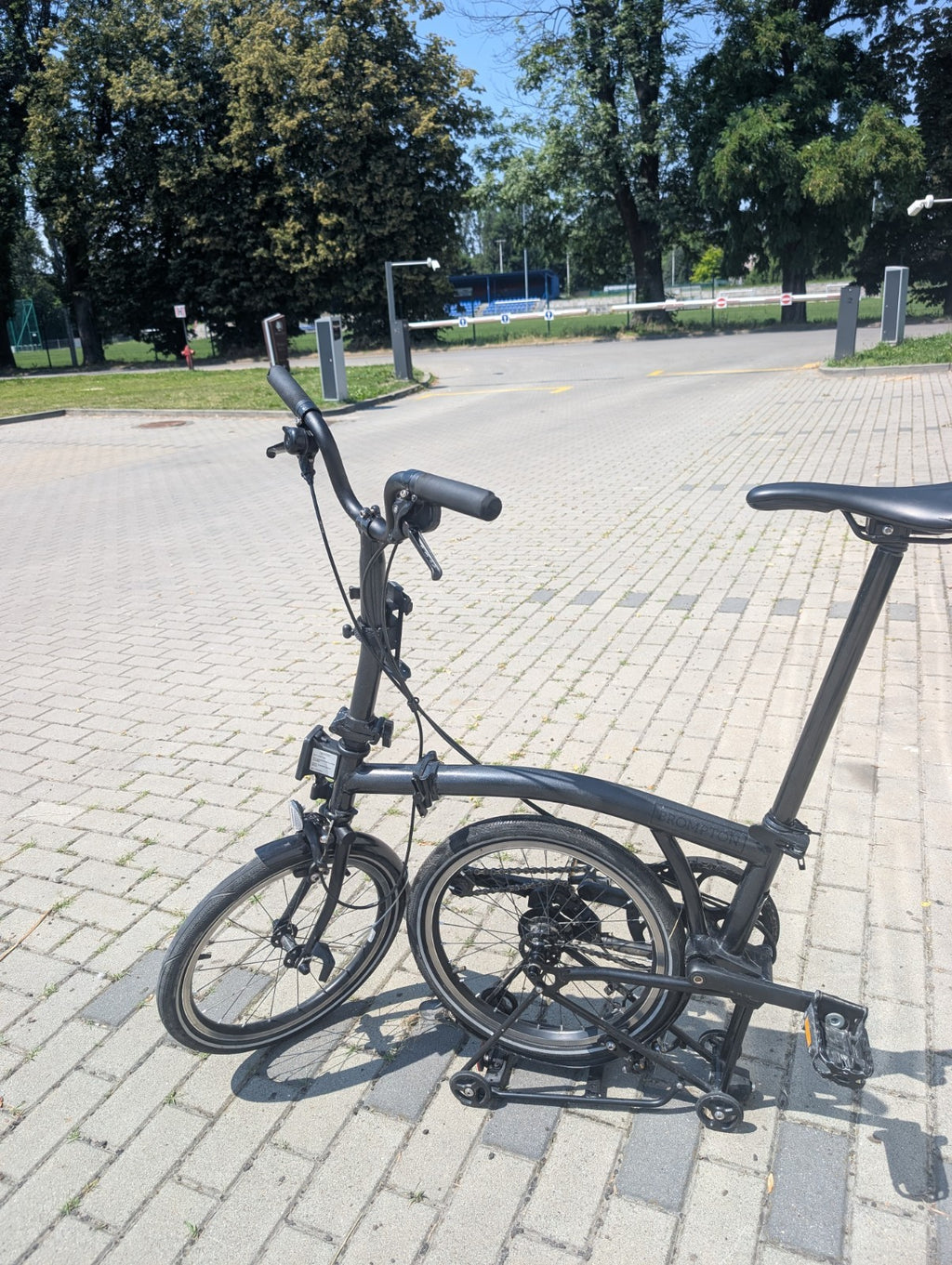 Brompton P Line 4 Speed 2023 Mid Handlebar Folding Bike - Midnight Black