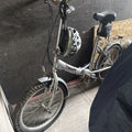 fold up bicycle,silver,tiger