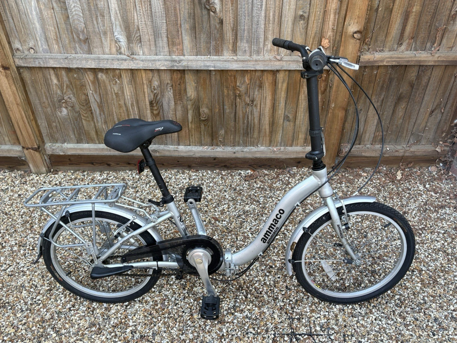 Ammaco silver ladies folding British made bike sturmey archer gears