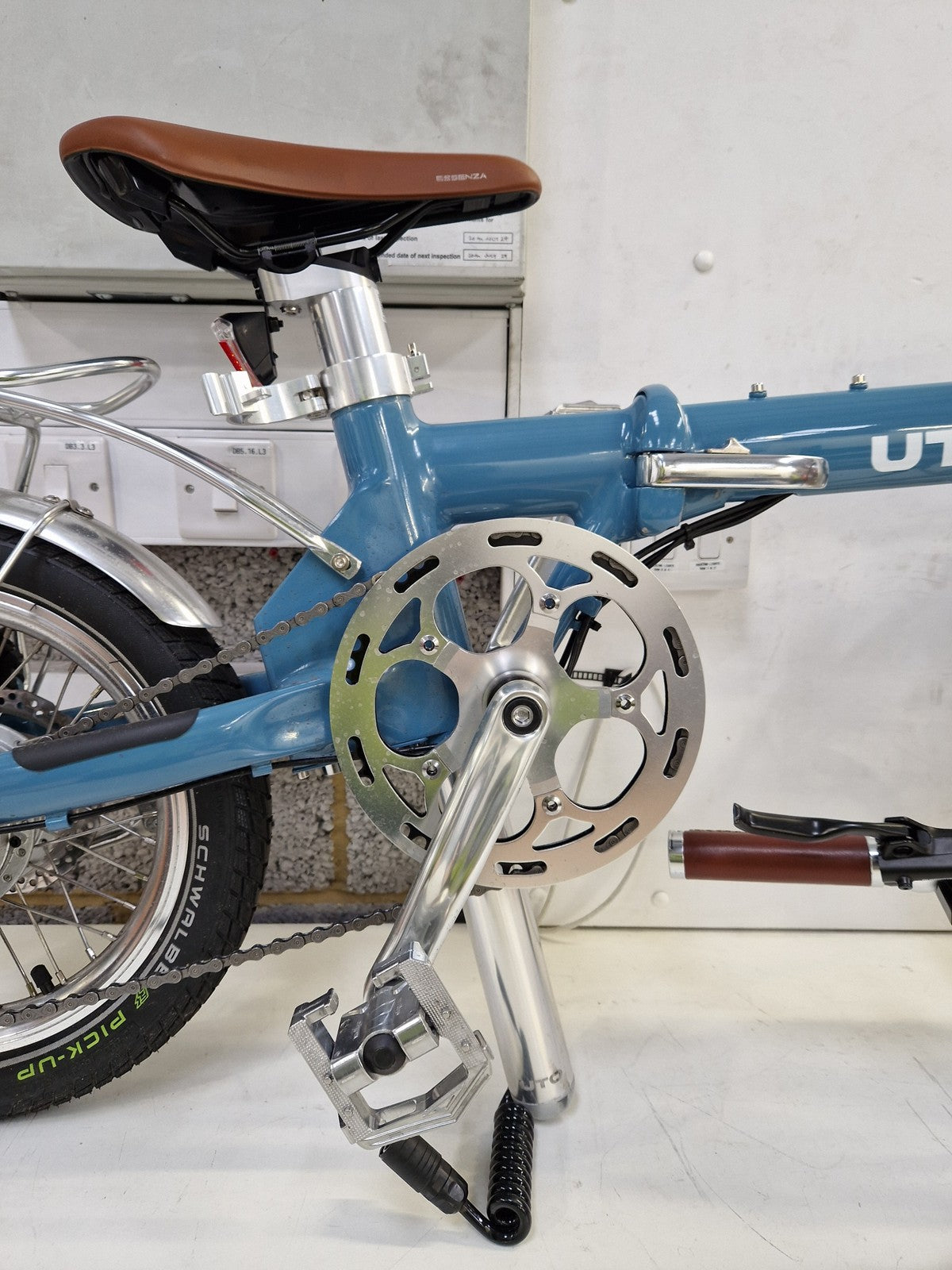 UTO Afternoon Vintage OG20 7-Speed 20" Wheel Folding Bike - Satin Blue (Dirty)