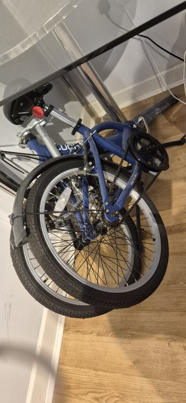 Apollo Tuck 20'' Folding Bike Lightweight, Single-Speed, Blue