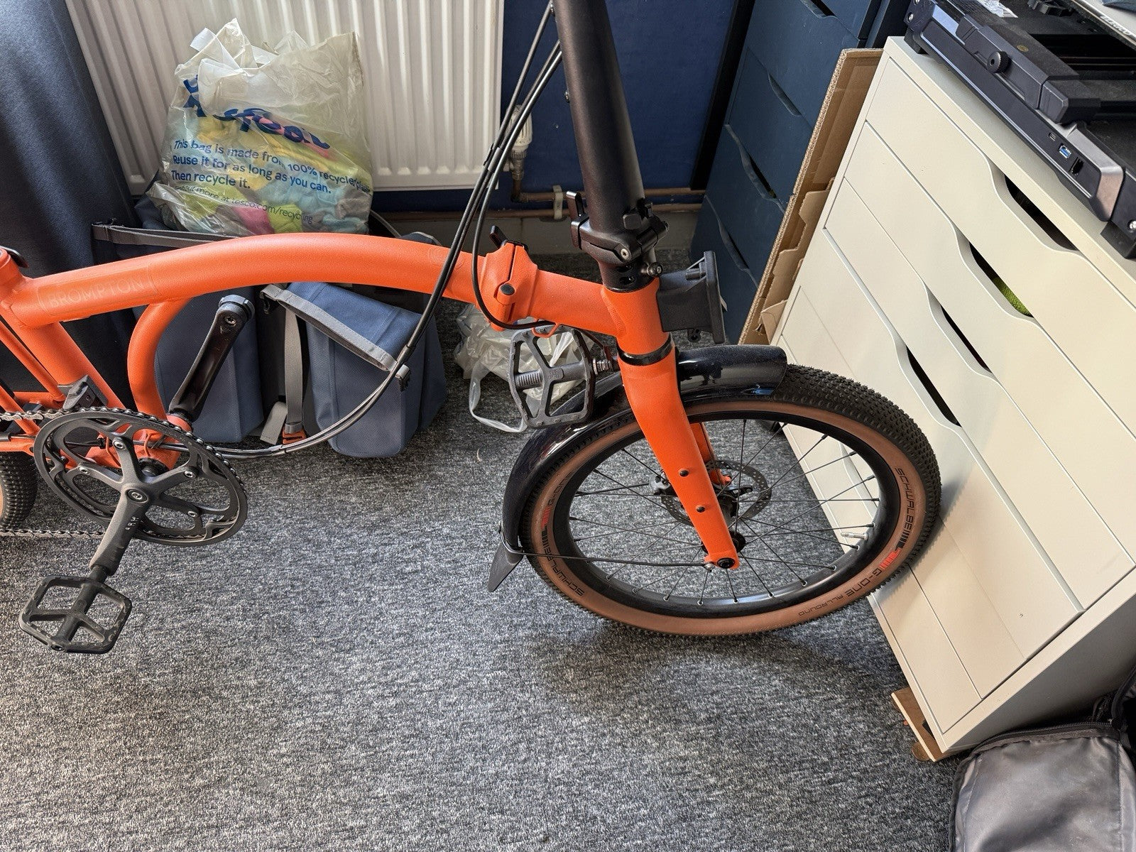 Brompton G Line Roller Frame Medium 8 Speed Alfine Adventure Orange Folding Bike