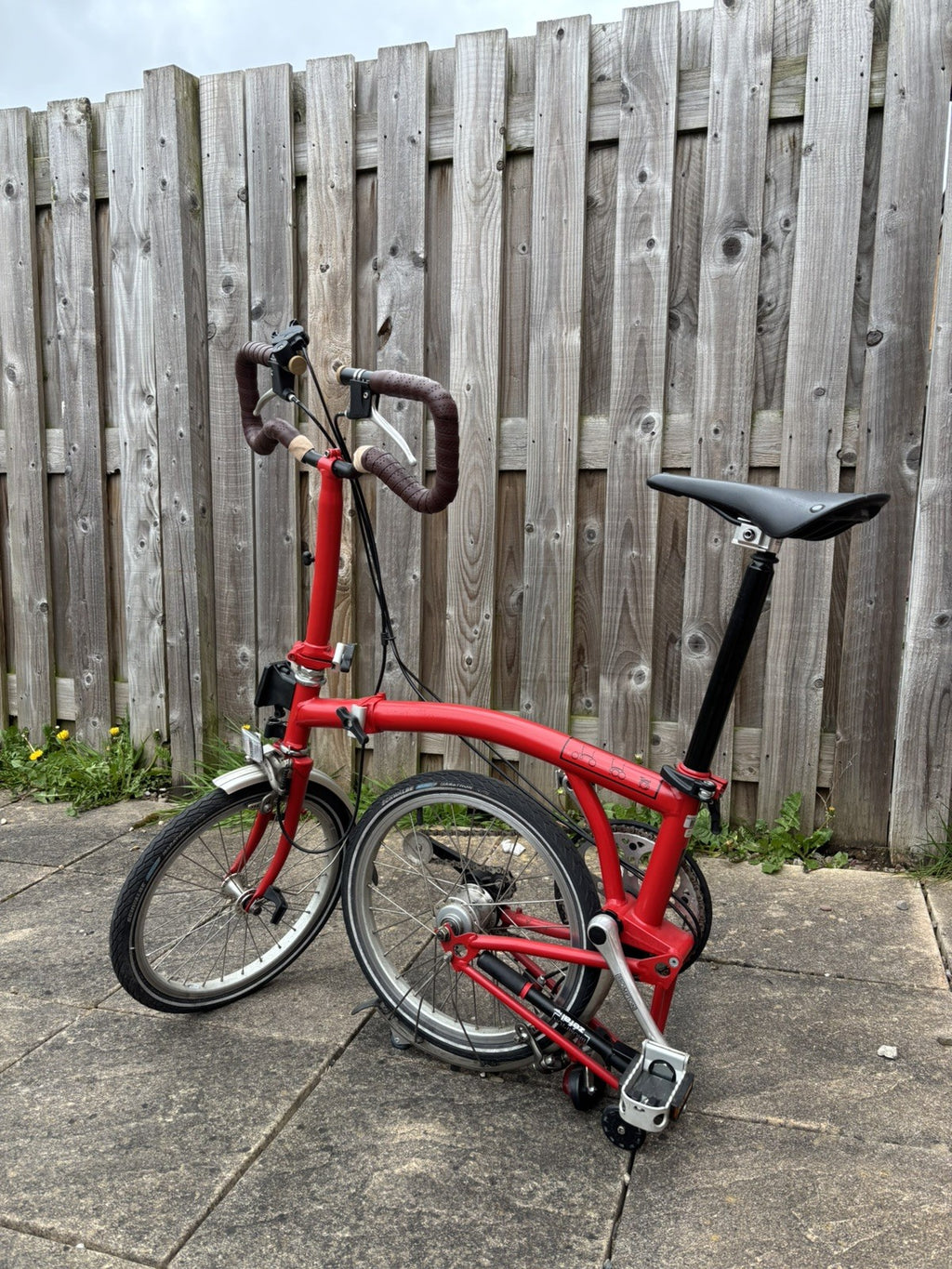 Brompton 2006 M3L Folding Bicycle 3-Speed in Red with many accessories