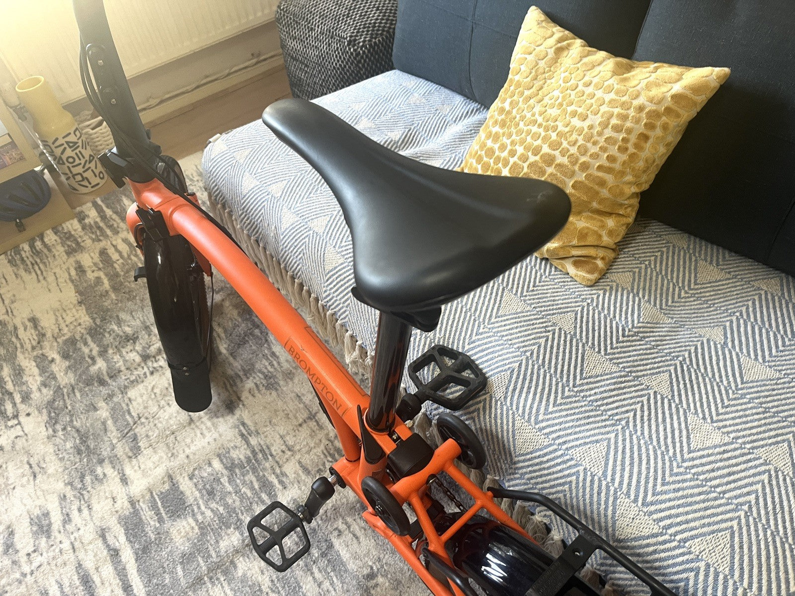 Brompton G Line Adventure Orange w Mudguards and Rack 8 Speed, Large
