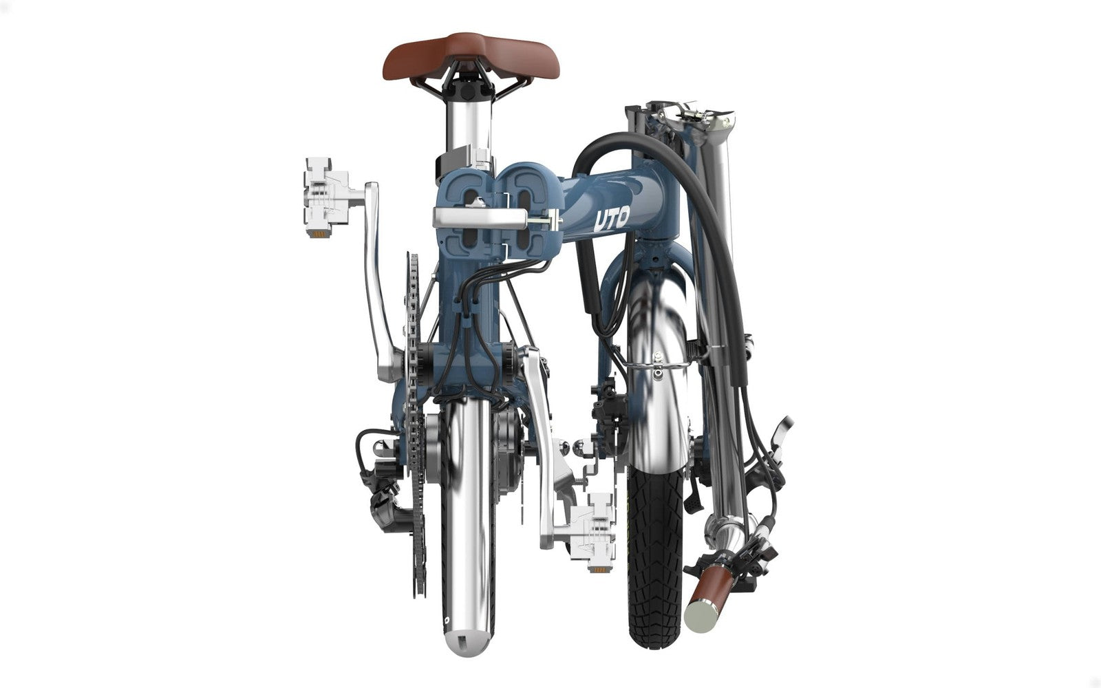 UTO Unisex Morning Vintage OG16 Commute Folding Bike One Size 4 Speed Blue A