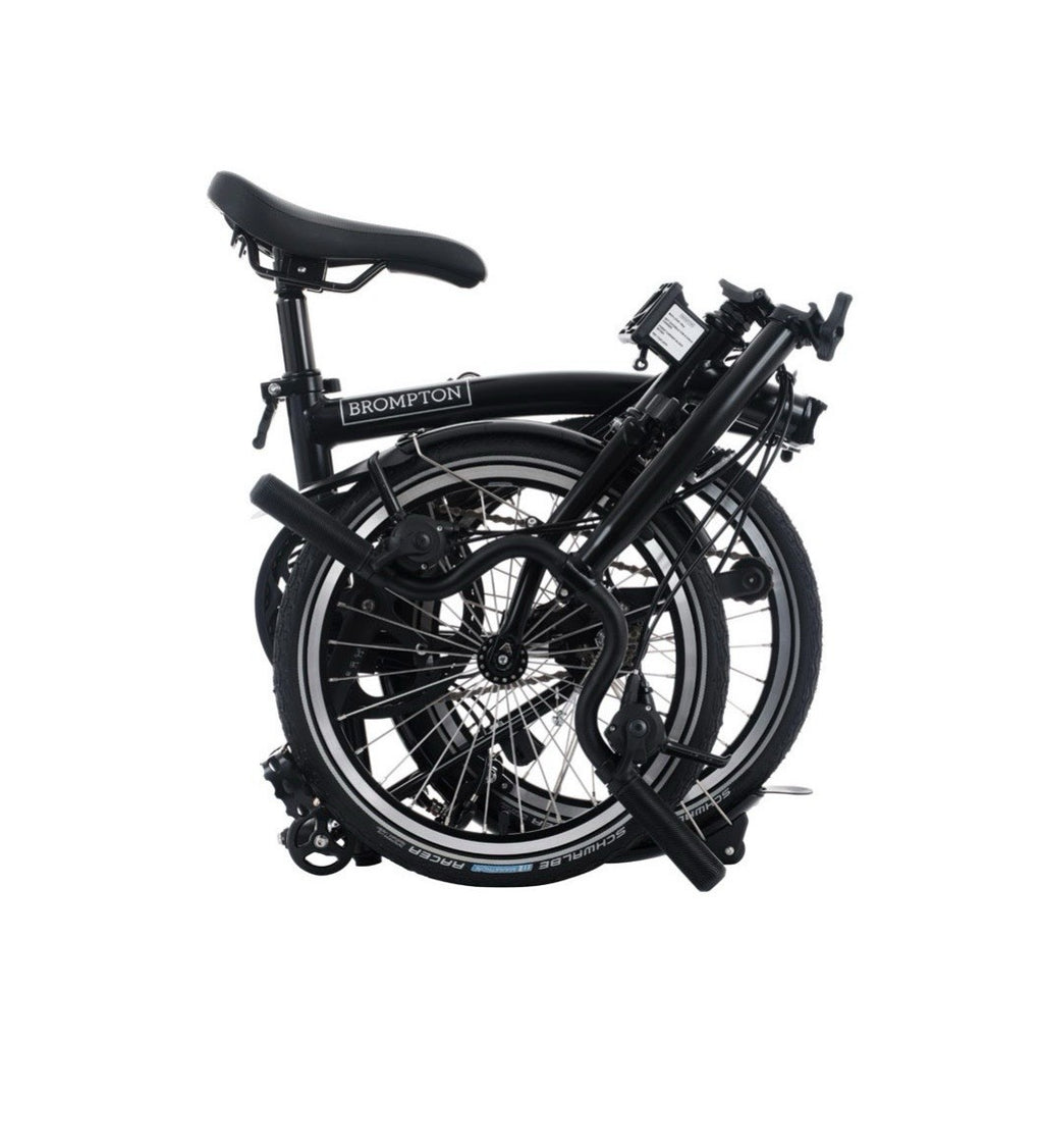 Brompton C Line 4 speed mid handlebars folding bike (black)