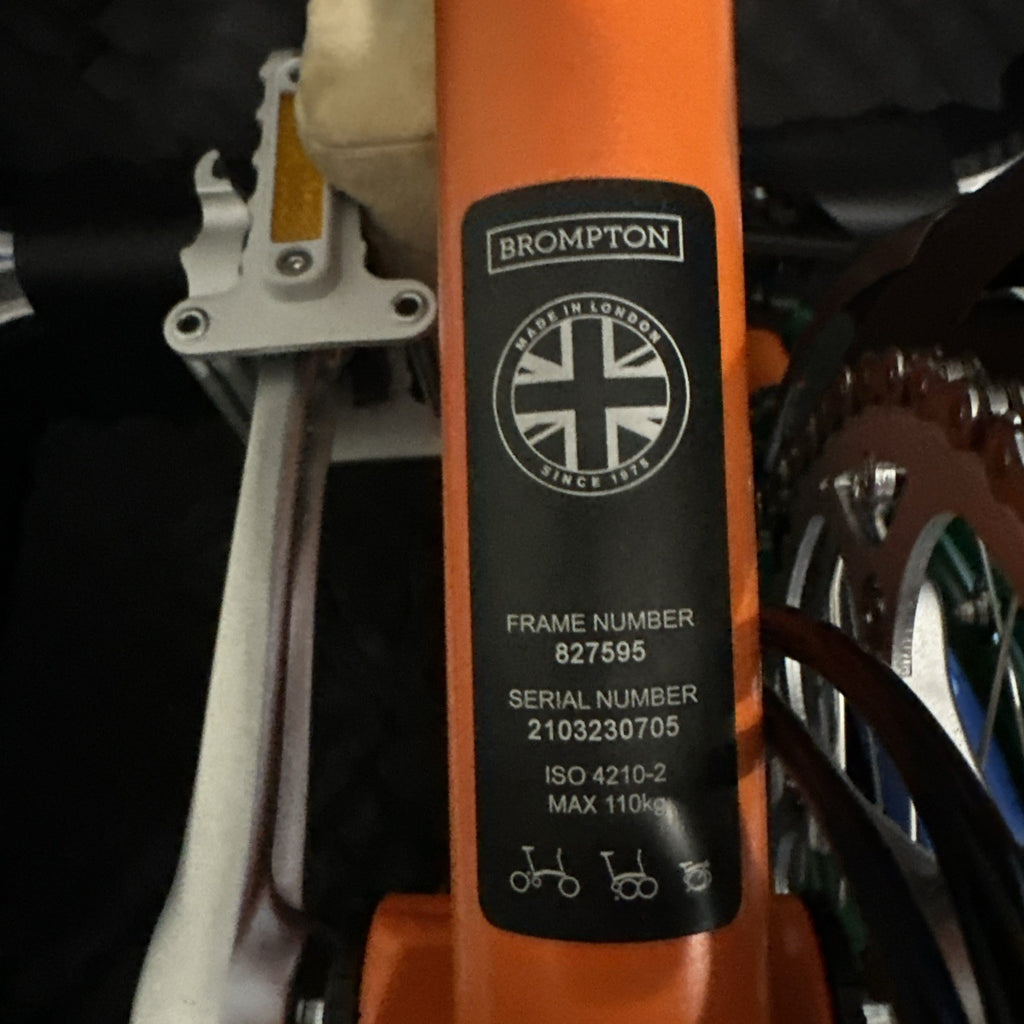 2021 Brompton M6L in Orange & Green + B&W Hard Case