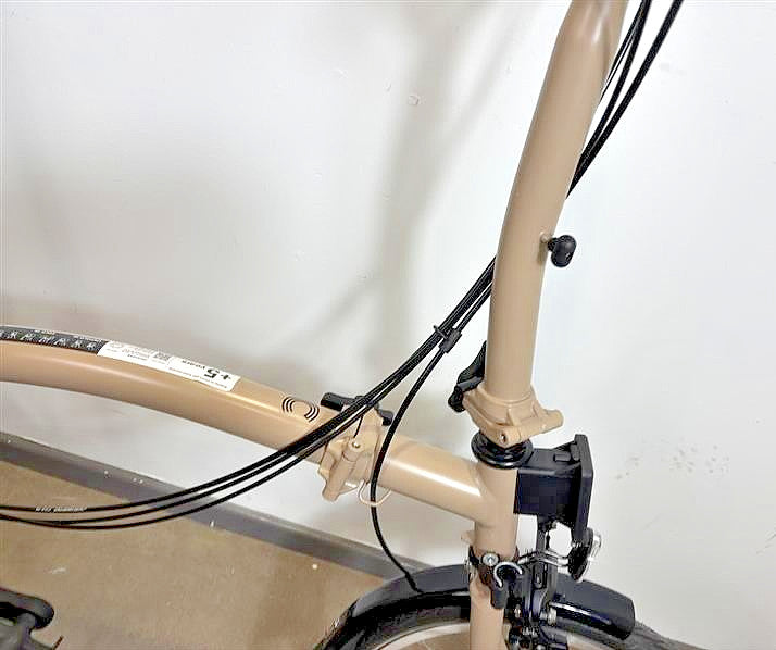 Brompton C Line 6 Speed 2024 Mid Handlebar Folding Bike - Dune Sand