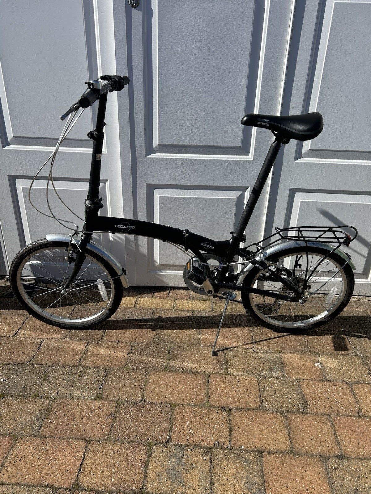 Ecosmo 20AF09BL 20" Wheel 12kg Lightweight Alloy Folding City Bicycle - Black