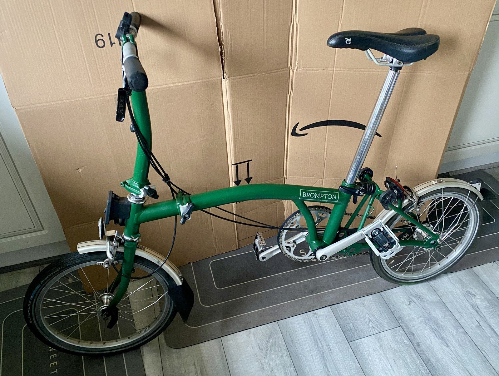 Brompton Folding commuter travel Bike S3L - Racing Green