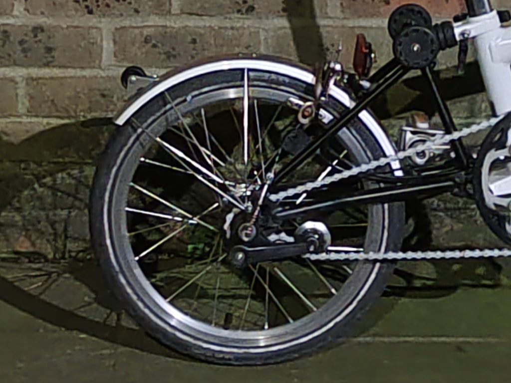 Brompton H3L White 3 Speed Folding Bike High Bar Serviced