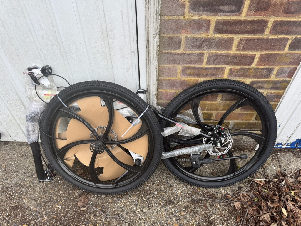 26 Inch Mountain Folding Bike 21-Speed Adult bicycle Dual Suspension white