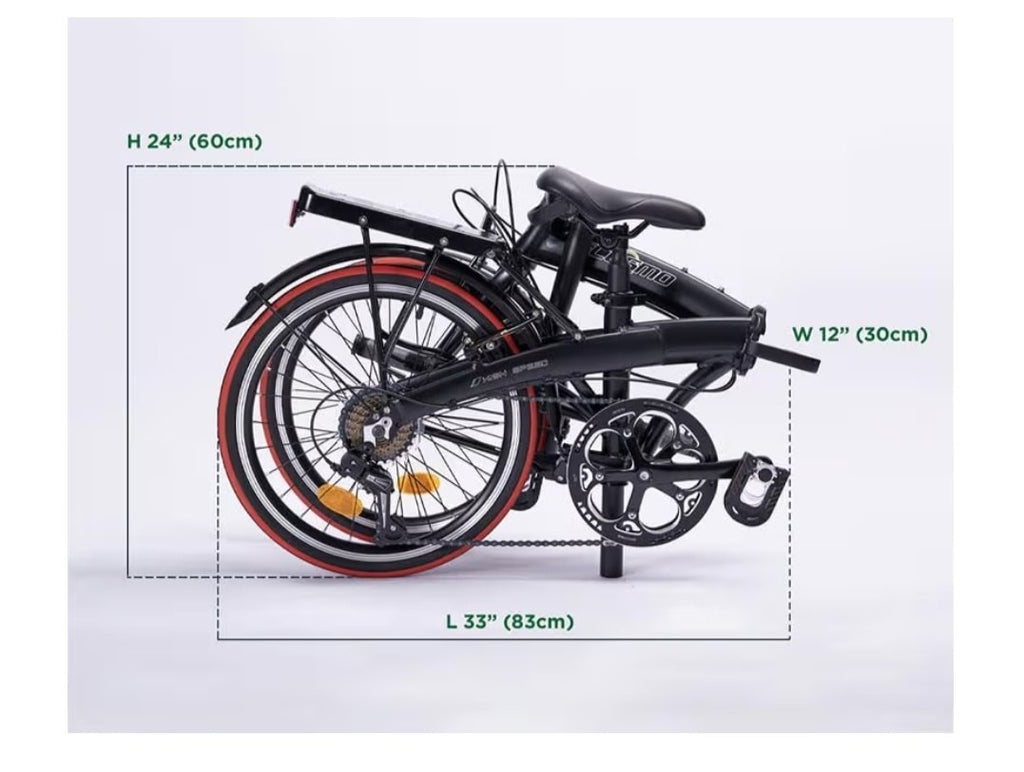 Ecosmo Folding Bike 20” Wheels Shimano 7-Speed – Used Twice – RRP £305