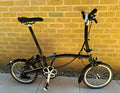 Brompton Folding Bike 16in Black Mudguards Reflectors Riser Bar 2020