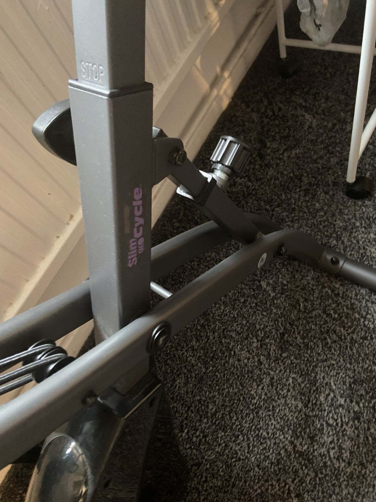 Slim Cycle foldable exercise bike worth over £200. Compact and sturdy