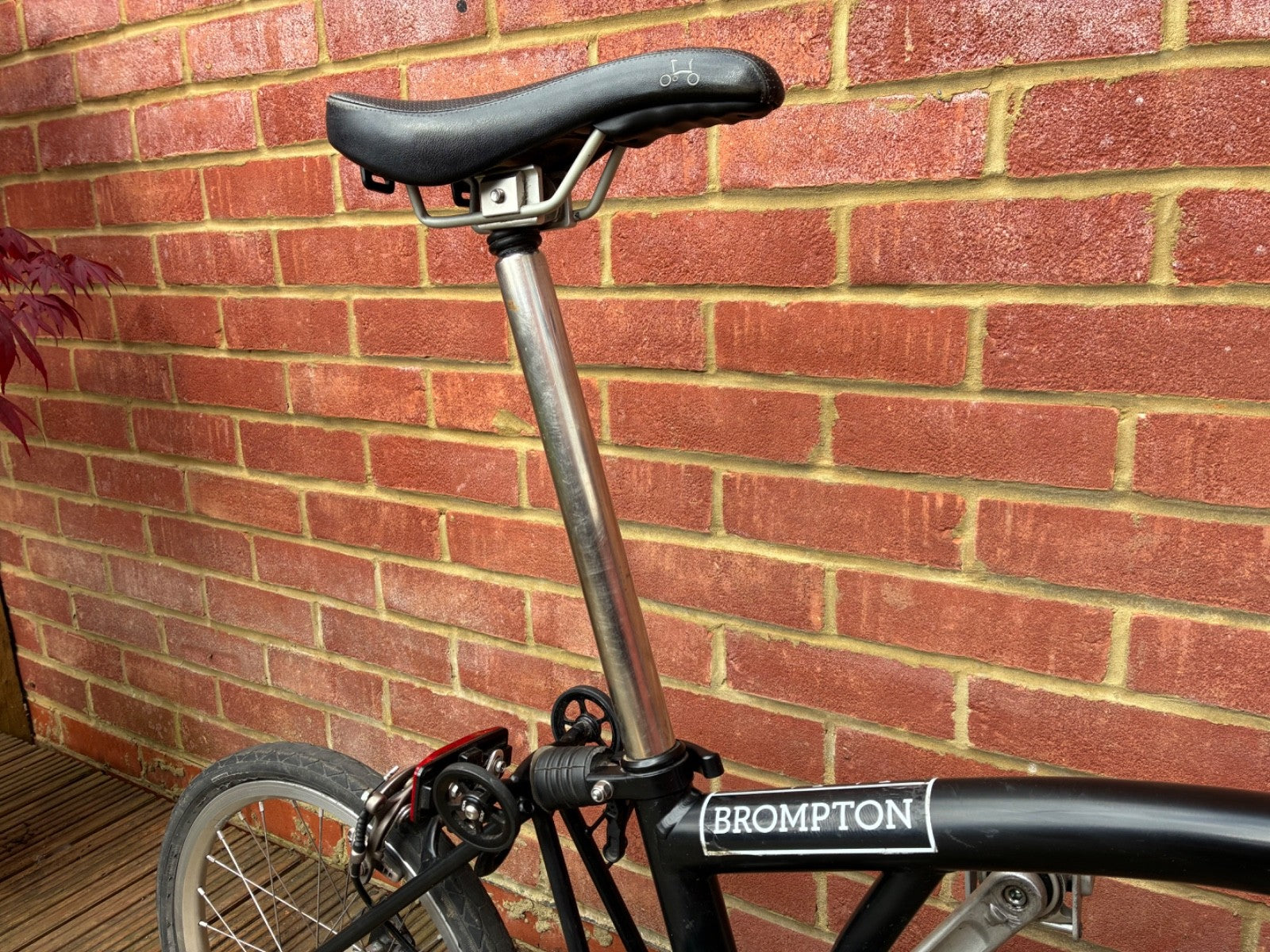 Brompton M3L Single Speed Black Folding Bicycle, Bike, used