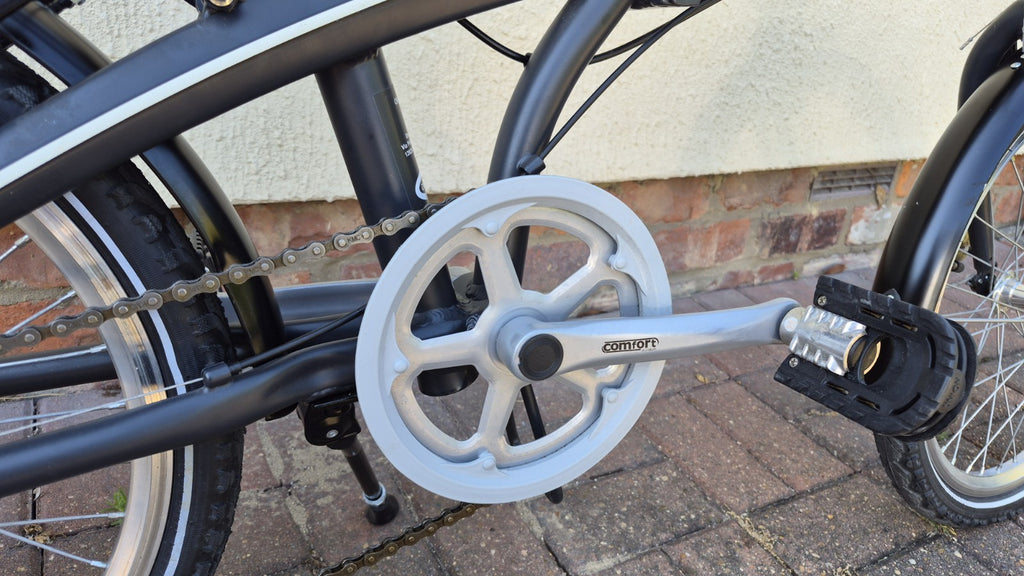 Denver ORUS 001 Folding Bike 20in Wheels 7 Speed Black/Silver Rack Lights