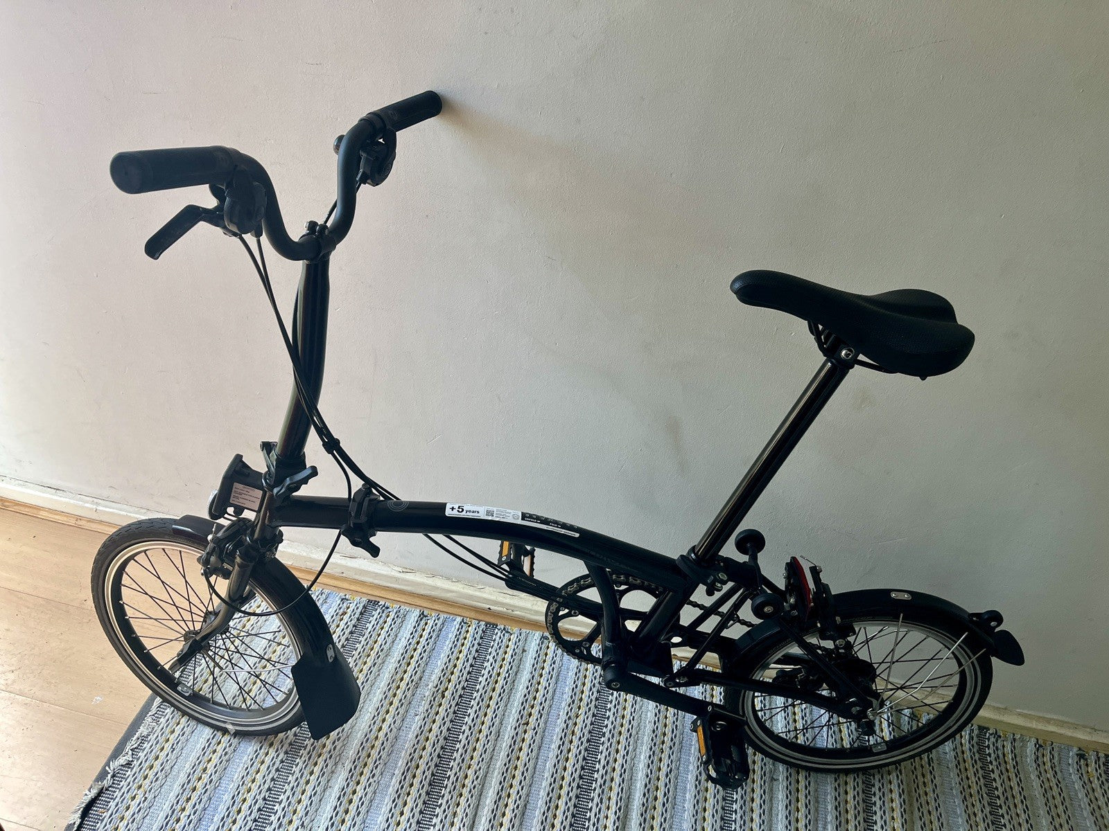 Brompton Bike 6-Speed Explore 2024, Black Mid Handlebar
