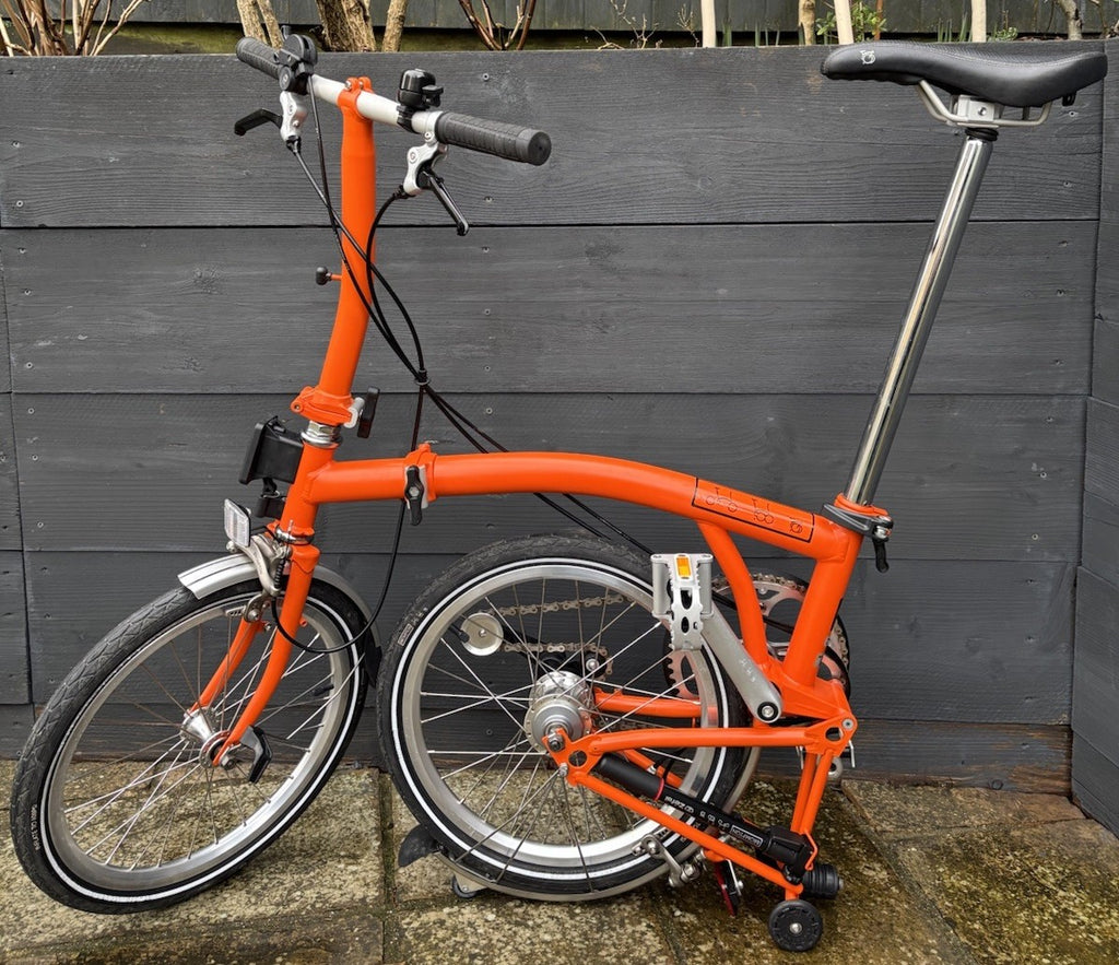 Brompton S3L folding bicycle C Line Equivalent in Orange - Test Ridden Only