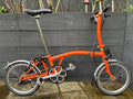 Brompton S3L folding bicycle C Line Equivalent in Orange - Test Ridden Only