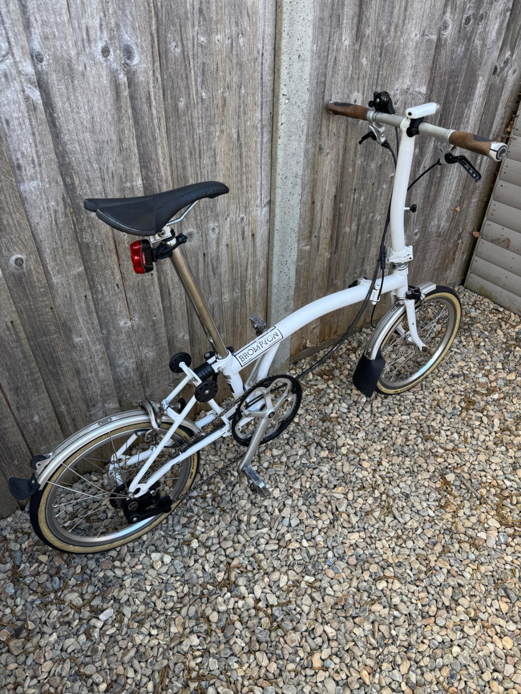 Brompton S2L Folding Bike White Good Condition