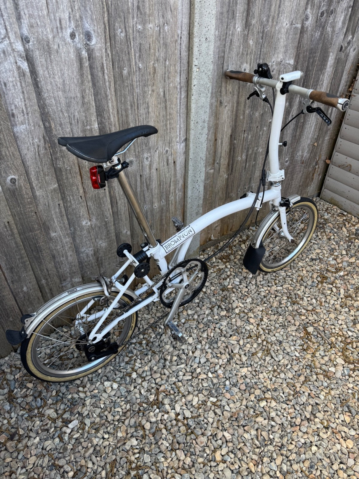 Brompton S2L Folding Bike White Good Condition