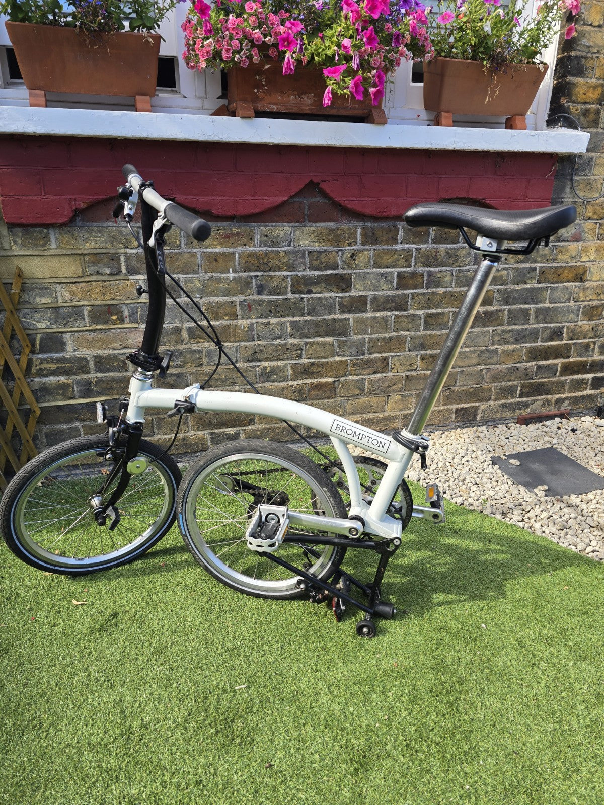 Brompton Folding Bike, Single Speed, S-Type flat  handlebars