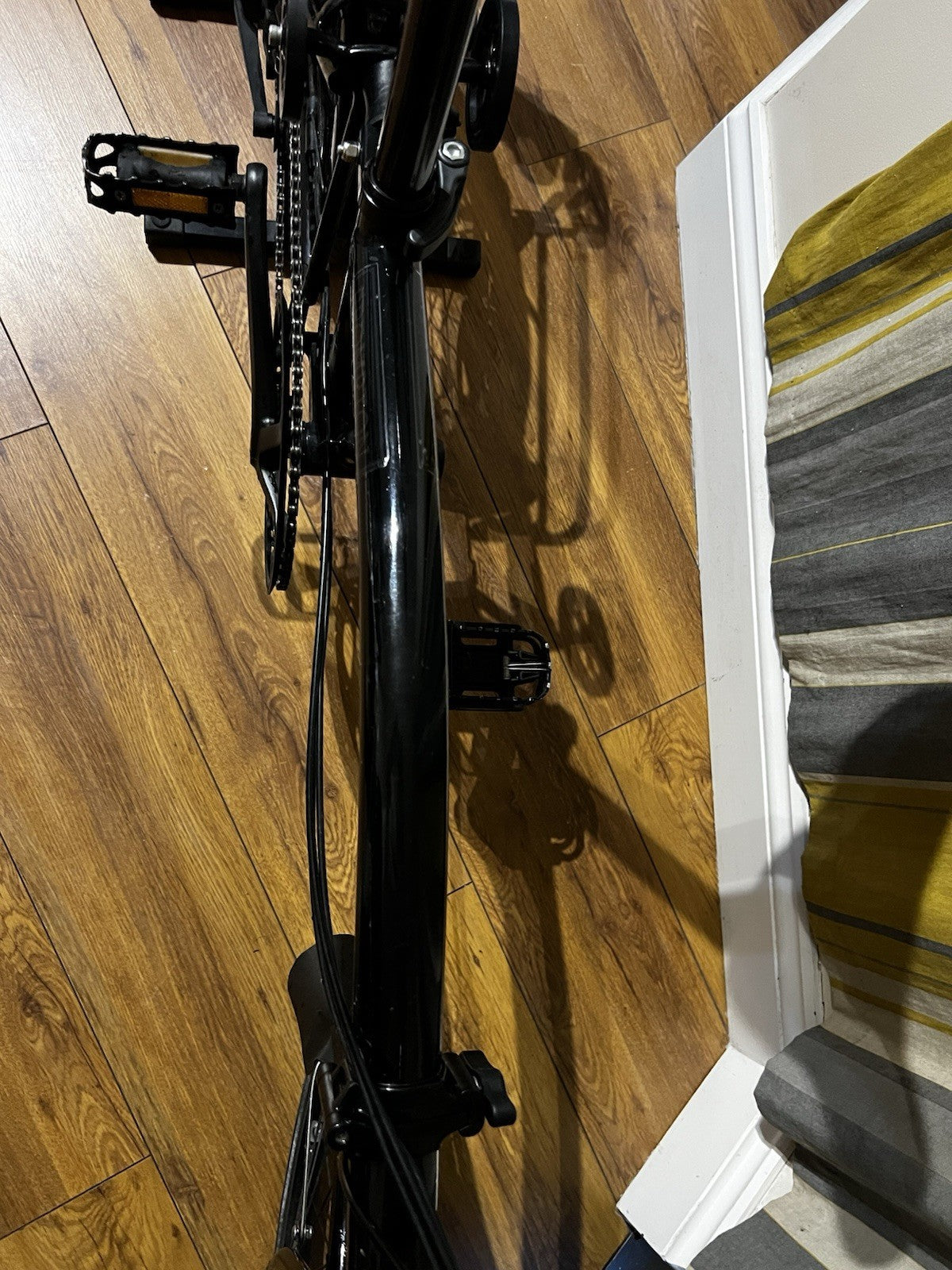 Brompton 6-Speed Black edition with panier rack and roller wheels