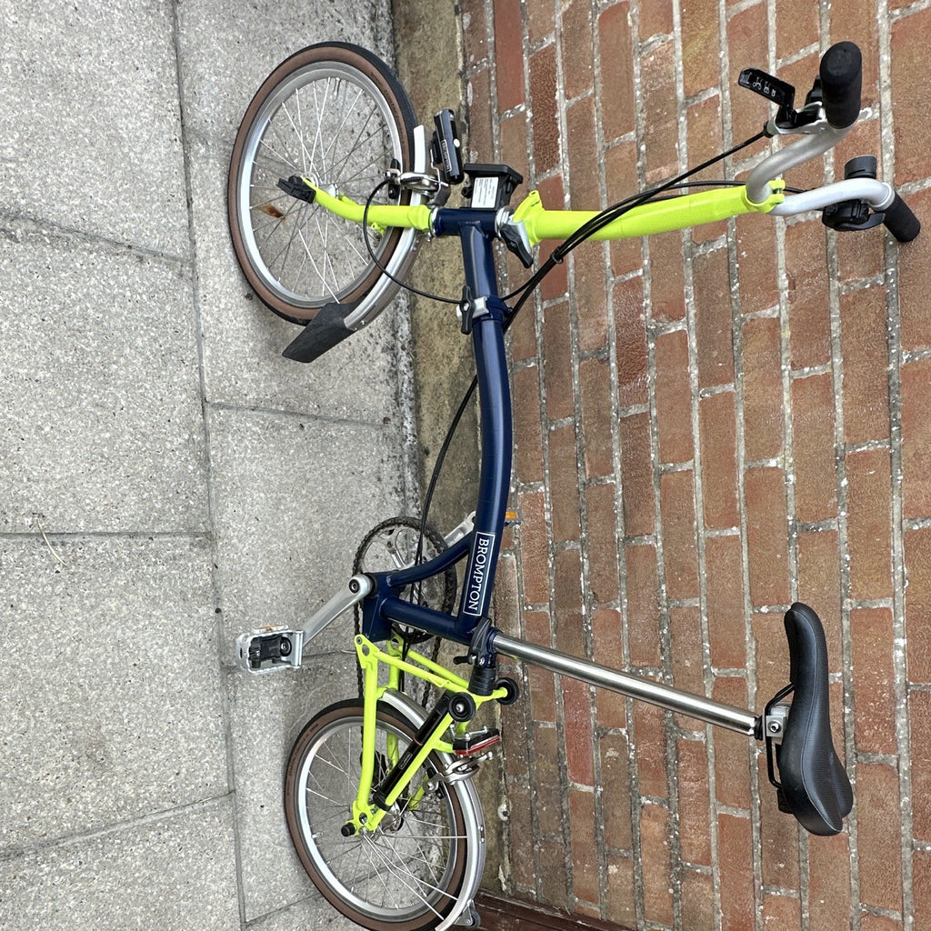 Brompton Folding Bike M3L Blue / Lime 2017