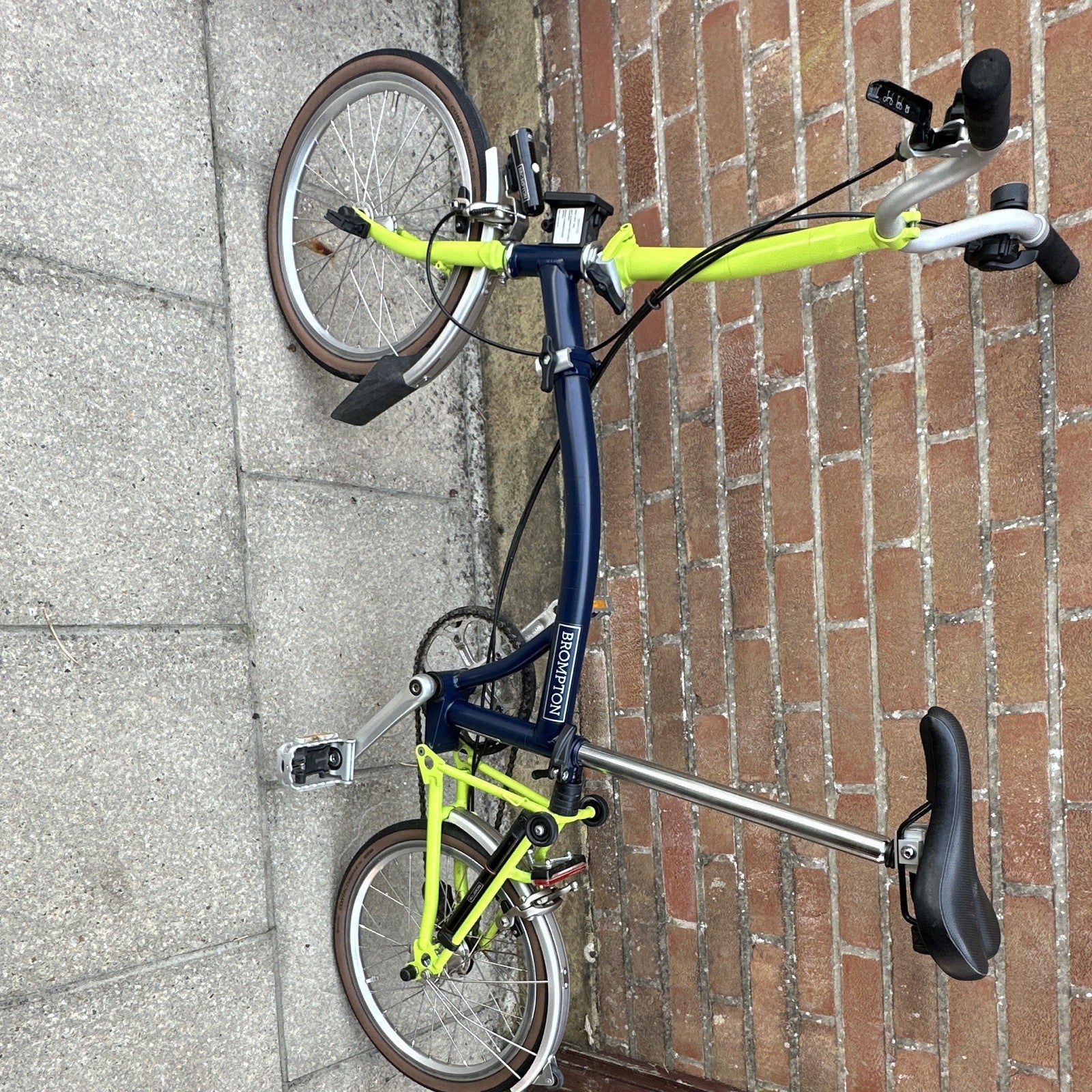 Brompton Folding Bike M3L Blue / Lime 2017