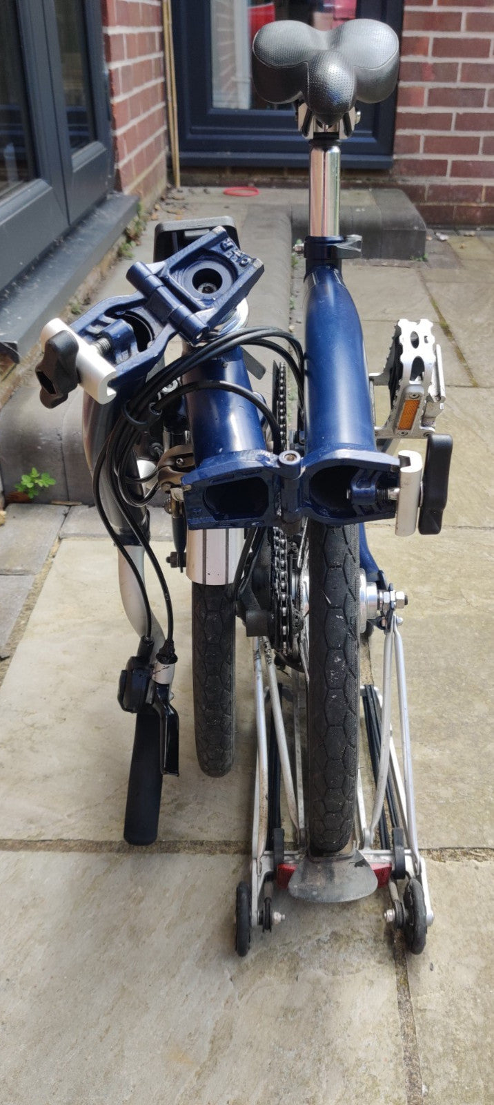 Brompton M6R 2017 Folding Bike - Navy 6 Speed w Rear Rack - Good Working Order