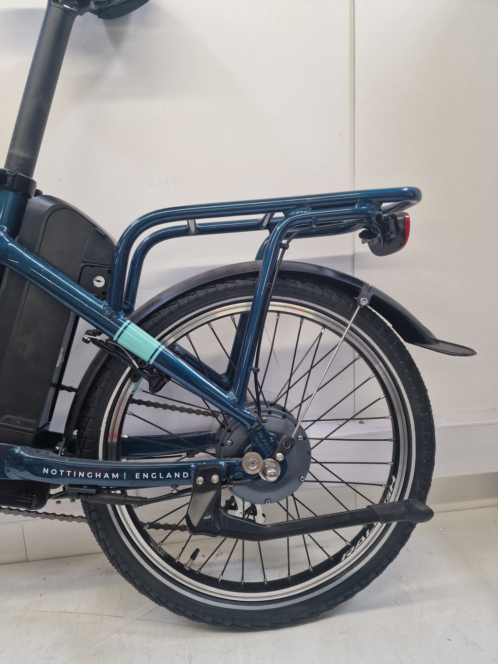 Raleigh 2019 Evo Alloy Folding Bike 20" Wheel - Blue Green (Damaged/No Cover)