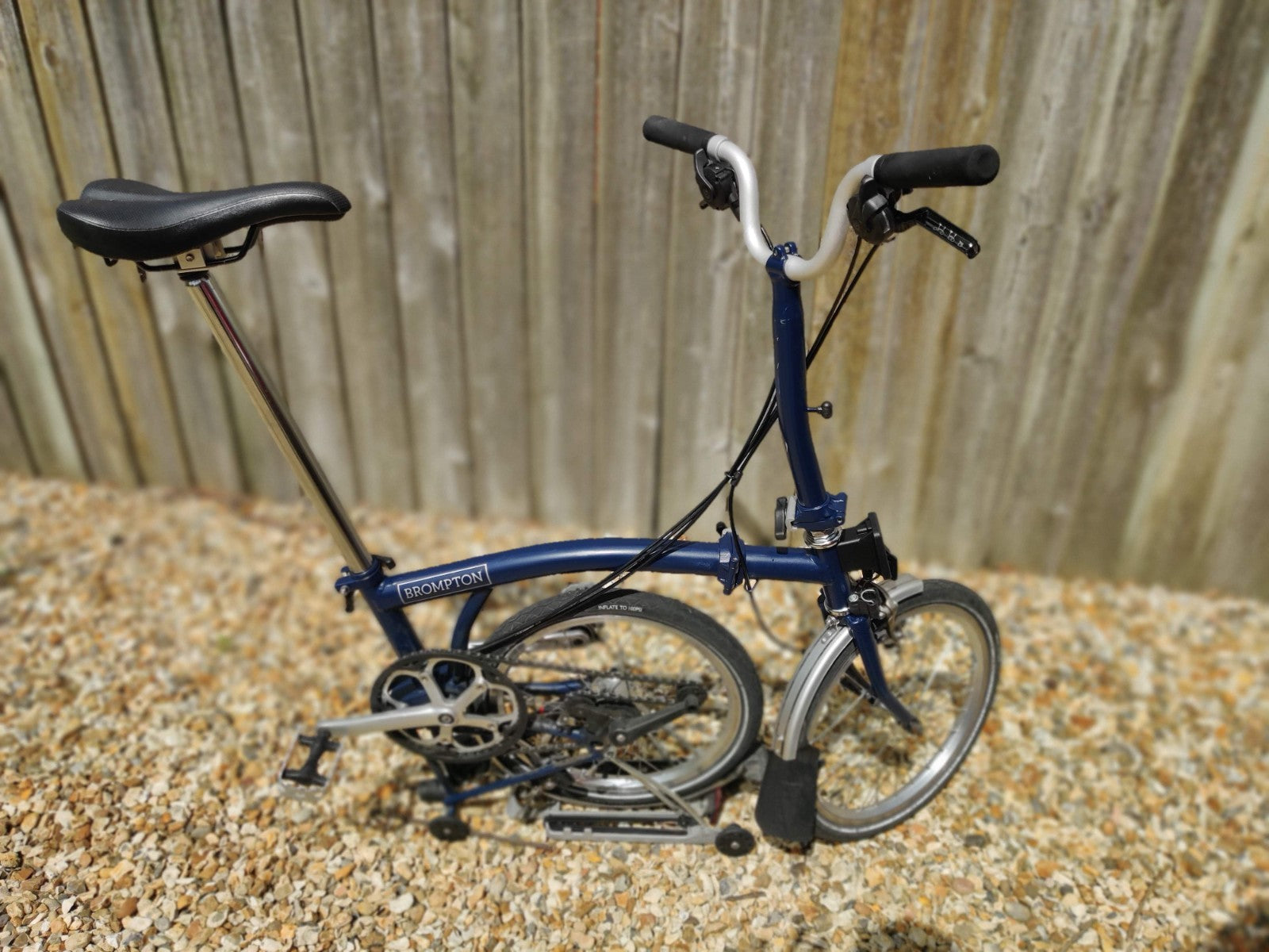 Brompton M6R 2017 Folding Bike - Navy 6 Speed w Rear Rack - Good Working Order