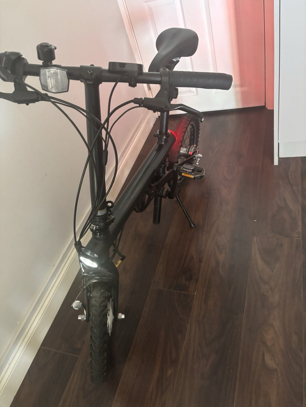 Xiaomi Black Folding Bike Flat Bar with Kickstand & Rear Light