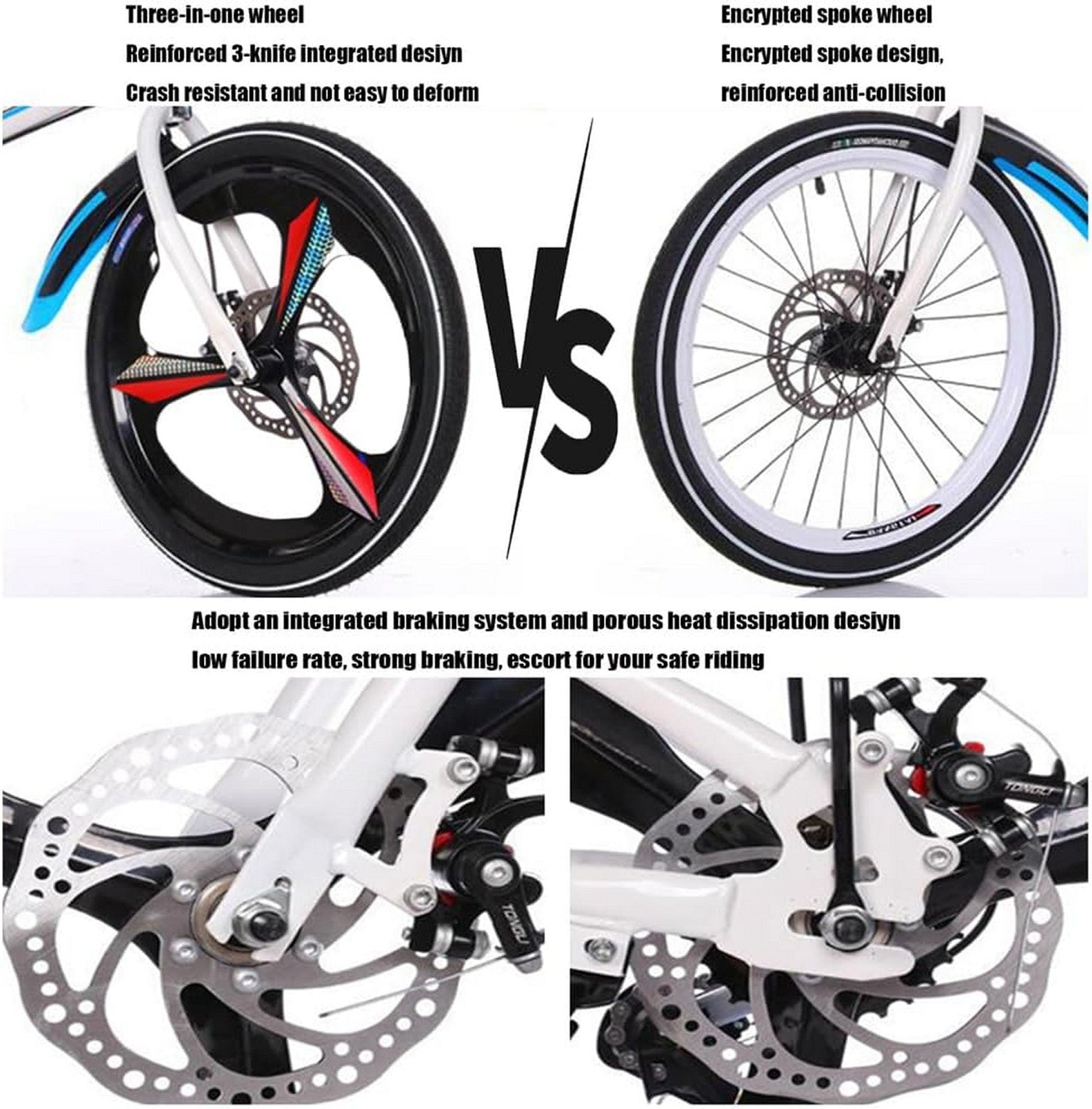 ZLYJ 20"ADULT FOLDABLE UNISEX 7SPEED FOLDING SUSPENSION💥LEISURE BIKE CITY LIGHT