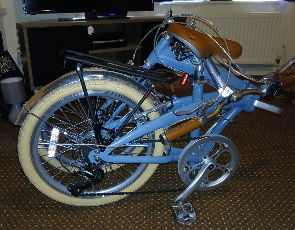 Foldable Bobbin Bike with 20 inch wheels in Metalic Blue