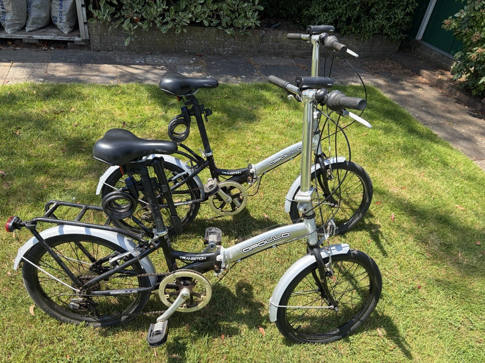 Pair of Folding Bikes His and Hers Folding Bikes 20" Wheels Ready To Go