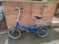 Apollo Tuck Folding Bike 20in Blue 1-Speed V-Brake Kickstand