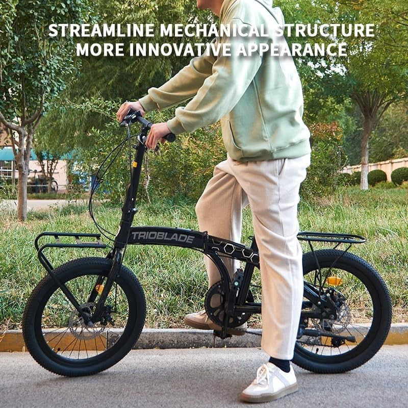 20" Folding Bike 7 Speed Disc Brake Lightweight Adult Commuter Bicycle