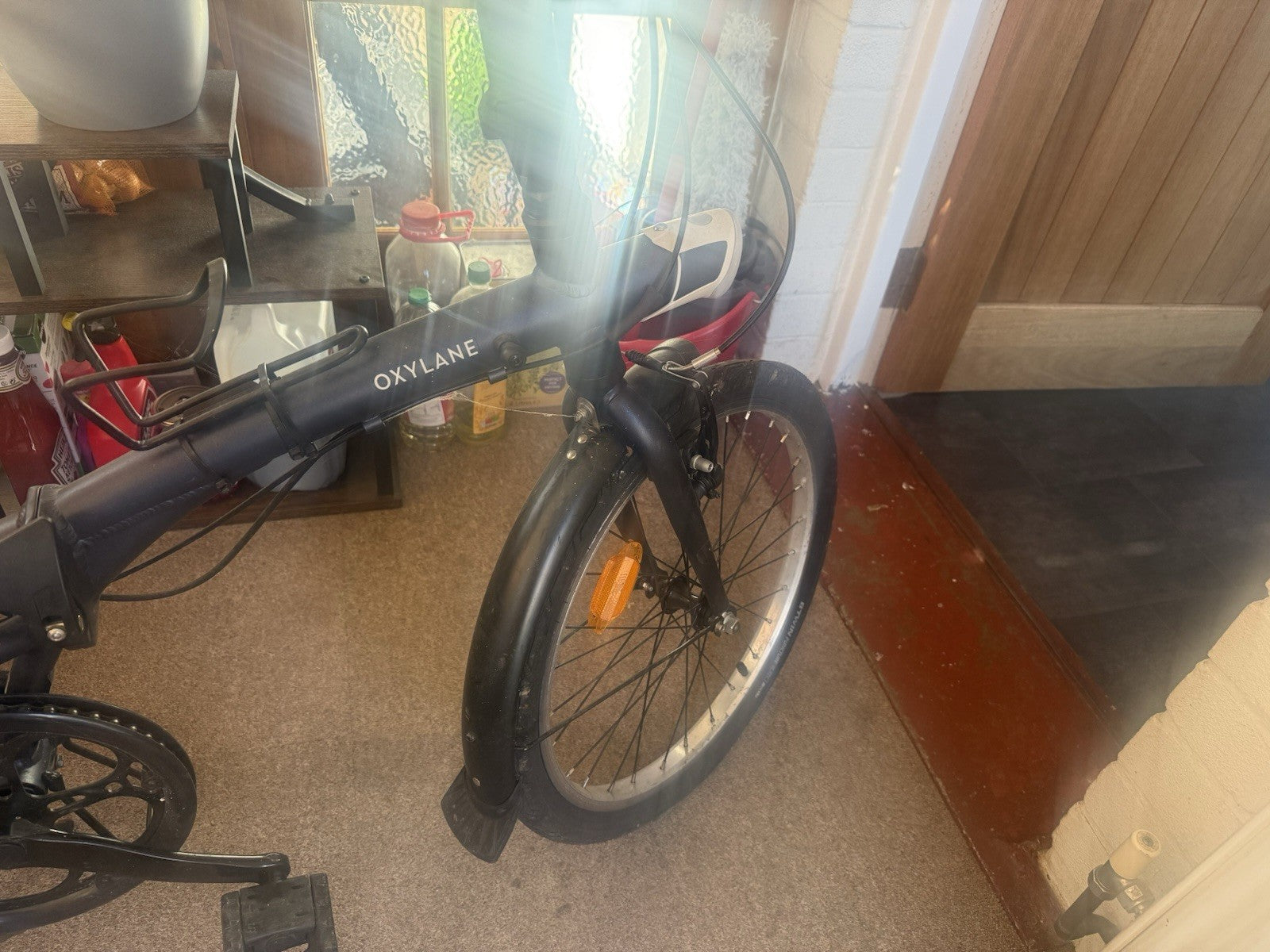 Oxylane Tilt 500 Foldable Bicycle Dark Blue 7-Speed